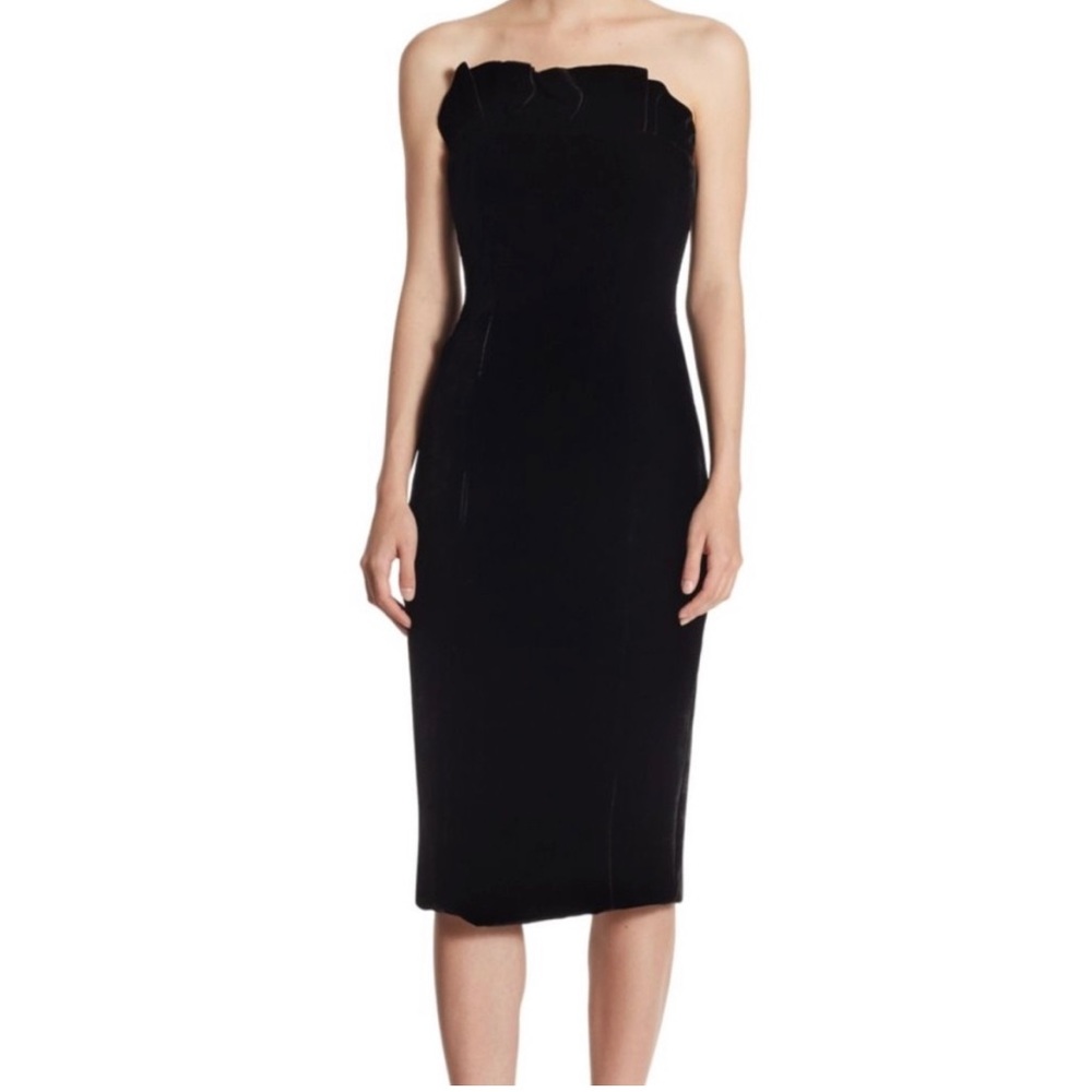 Beautiful black velvet cocktail dress Cinq a Sept Marceau worn once!